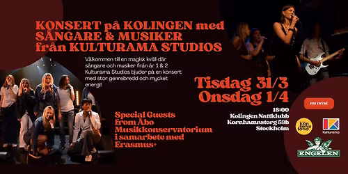 KONSERT p\u00e5 KOLINGEN med S\u00c5NGARE & MUSIKER 2 - KULTURAMA