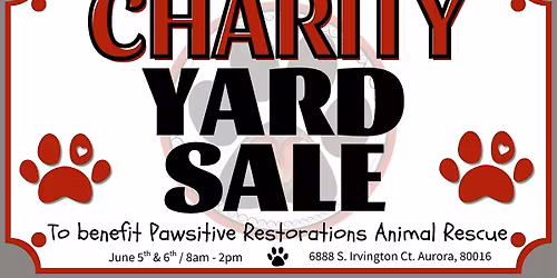 Charity Yard Sale to Benefit Rescue Animals