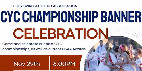 Holy Spirit Athletic Association CYC Championship Banner Celebration