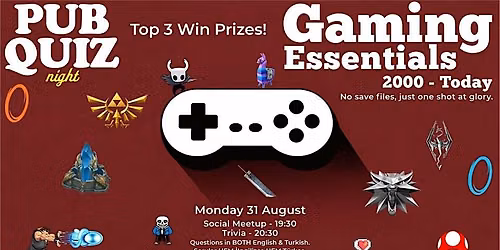 Pub Quiz on Gaming: Questions in English & Turkish