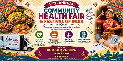 17th Annual Community Health Fair & Festival of India 2026 