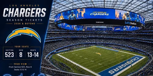 2026 Los Angeles Chargers Season Tickets at SoFi Stadium