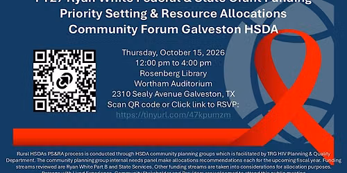 FY27 Galveston PSRA & State of HIV Community Forum