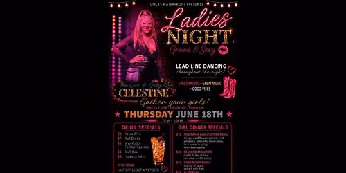 Line Dancing & Ladies Night at Docks Waterfront is here!