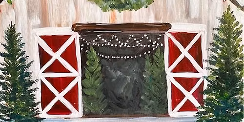 Holiday Paint Night! Tree Farm Barn. Painted. Studios Folsom Palladio