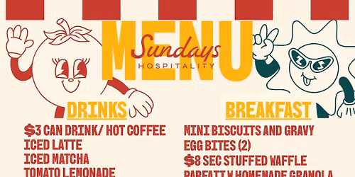 New menu release at Sundays Hospitality