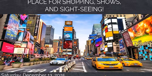 New York City Bus Trip Dec. 13th - Grafton Rec