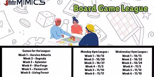 Fall 2025 Board Game League - Wednesdays