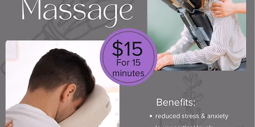 Chair Massage $1 a minute.
