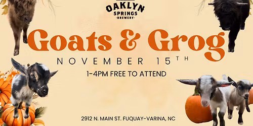 Goats & Grog: Fall Petting Zoo at OSB