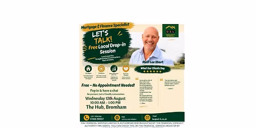 Free Local Drop-in Session - Mortgages and Finance