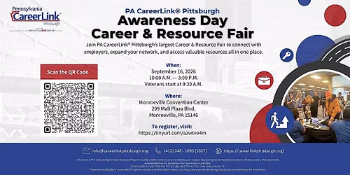 PA CareerLink\u00ae Pittsburgh Awareness Day Career & Resource Fair 2026! (Free)