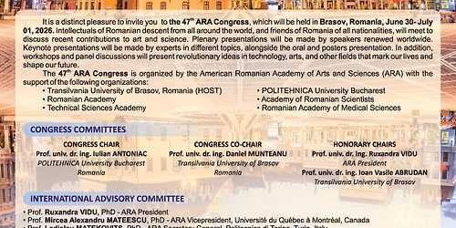 The 47th Congress of the American Romanian Academy of Arts and Sciences