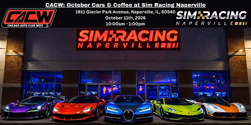 CACW: October Cars & Coffee at Sim Racing Naperville