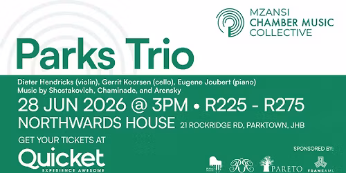 Parks Trio - Music for Piano Trio by Shostakovich, Chaminade, and Arensky.