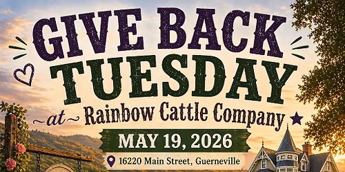 Give Back Tuesday at Rainbow Cattle Company