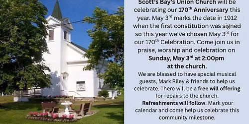 Union Church of Scott's Bay 170th Anniversary Celebration