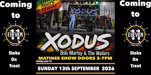 Bob Marley & the Wailers tribute Xodus live at Eleven Stoke