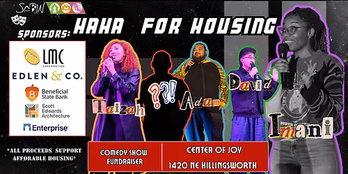 HAHA for Housing: Comedy Show Fundraiser