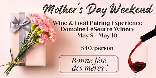Mother's Day Wine & Food Pairing Experience