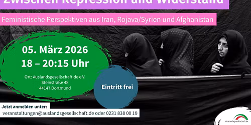 Zwischen Repression und Widerstand:Feministische Perspektiven aus Iran,Rojava\/Syrien u. Afghanistan