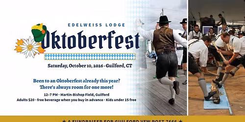 Edelweiss Lodge Oktoberfest: A Fundraiser for Guilford VFW Post 7666