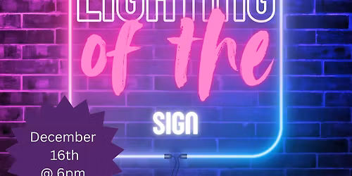 Customer appreciation day and the lighting of the sign!