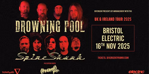 Drowning Pool + Spineshank + Hed PE at Electric, Bristol