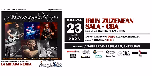 Concierto Mandragora Negra en Sala - CBA de Irun