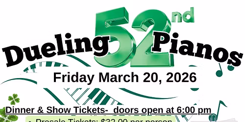 CFalls 52nd St Patty's Day Dueling Pianos