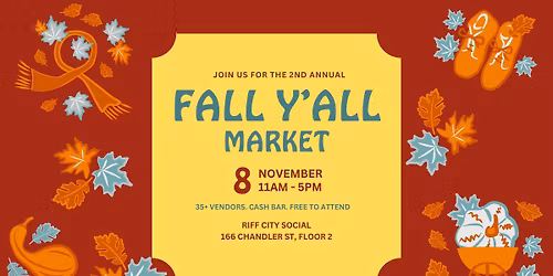 It's Fall Y'all! Vendor Market at Riff City Social | November 8th