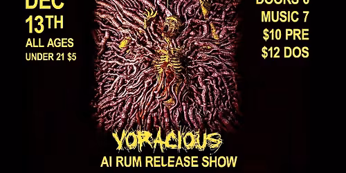 RustFed "Voracious" Album Release w\/ Throbber, Death & Exhale, Perpetual Concussion Machine