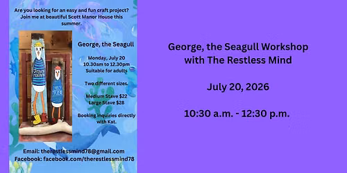 Paint George The Seagull on a Barrel Stave Workshop