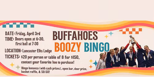 Buffahoes Boozy Bingo Fundraiser
