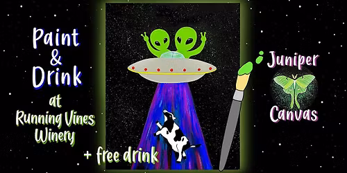 Paint & Drink at Running Vines Winery: Alien Abduction