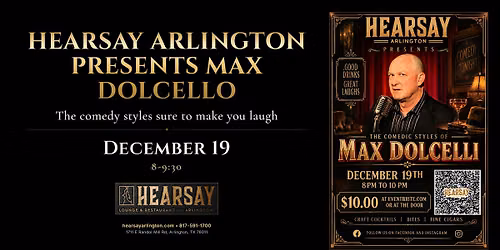 Hearsay Arlington Present Max Dolcelli