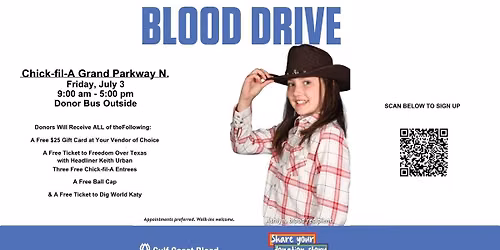 Gulf Coast Blood Drive!