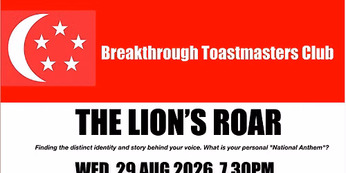 Breakthrough Toastmasters August 2026 Chapter Meeting!