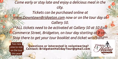 Bridgeton Holiday House Tour Only $10\/pp