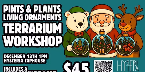 🍺🌱 Pints & Plants: Living Ornaments Terrarium Workshop 🕯️