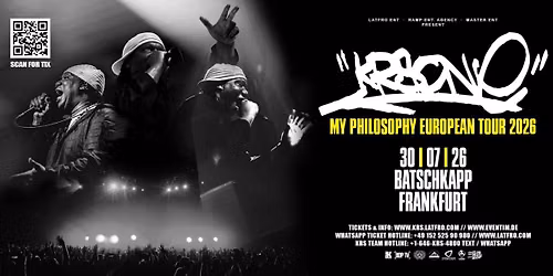 KRS-One - My Philosophy European Tour 2026 | Batschkapp Frankfurt | 30.07.26