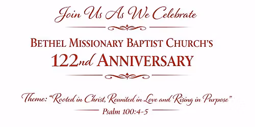 122nd Church Anniversary