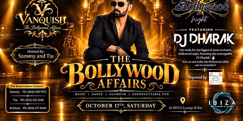 BOLLYWOOD NIGHT-Saturday Party with DJ Dharak
