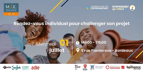 Rendez-vous individuel pour challenger son projet !