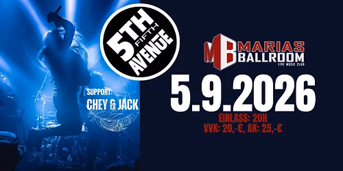 NEW DATE \/ 5th Avenue - Rocking the Ballroom 2026 Support: Chey & Jack