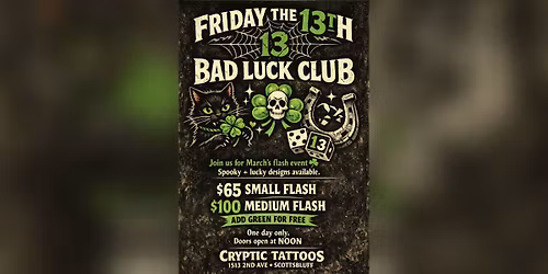 F13 - Bad Luck Club Flash Sale 
