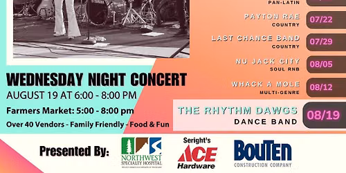 Grand Finale of the River City Market and Music with The Rythmn Dawgs!!!