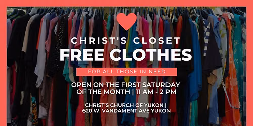 Christ's Closet - Free Clothing at Christ's Church of Yukon