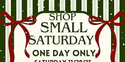 Shop Small Saturday Sale