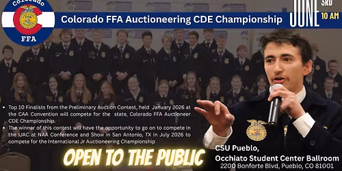 2026 Colorado FFA Auctioneering CDE Championship